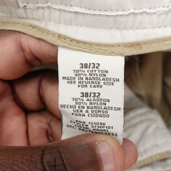 Weatherproof Pants Men's 38 X 32 Khaki Cotton Security Pockets Straight Leg - Picture 6 of 9